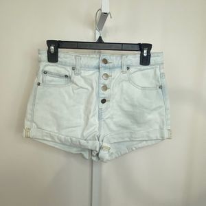Forever 21 woman button fly high waist shorts size 26